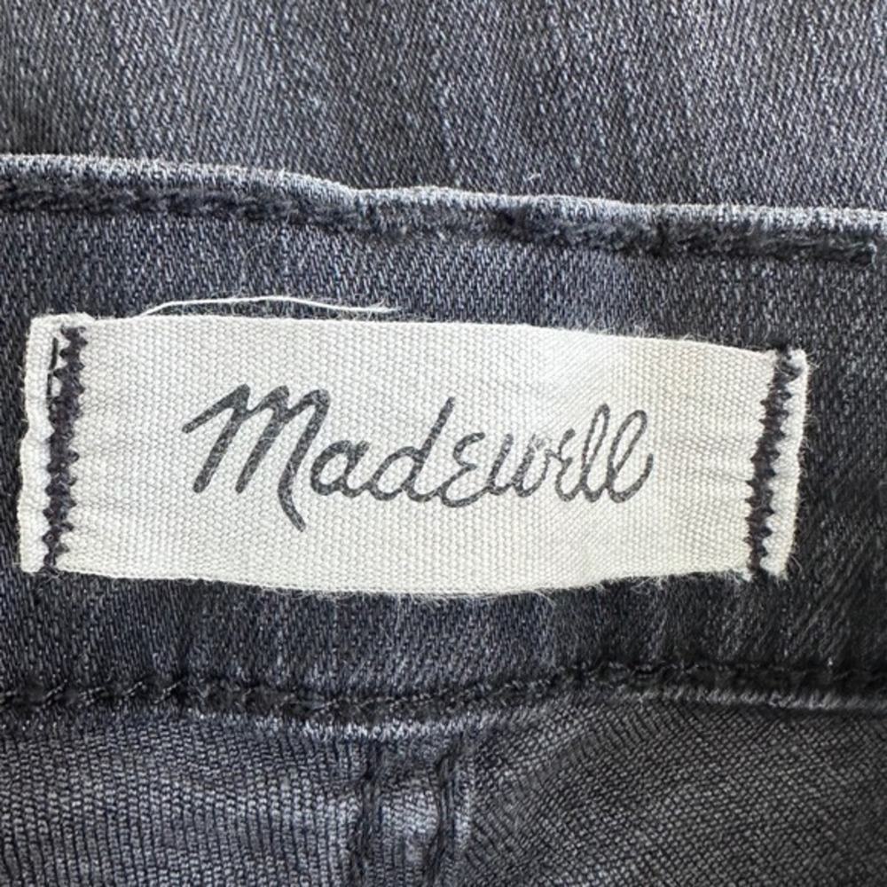 Madewell Tall Cali‎ Demi-Boot Jeans in Berkeley Black: Chewed-Hem Edition Sz 26T - Picture 5 of 7